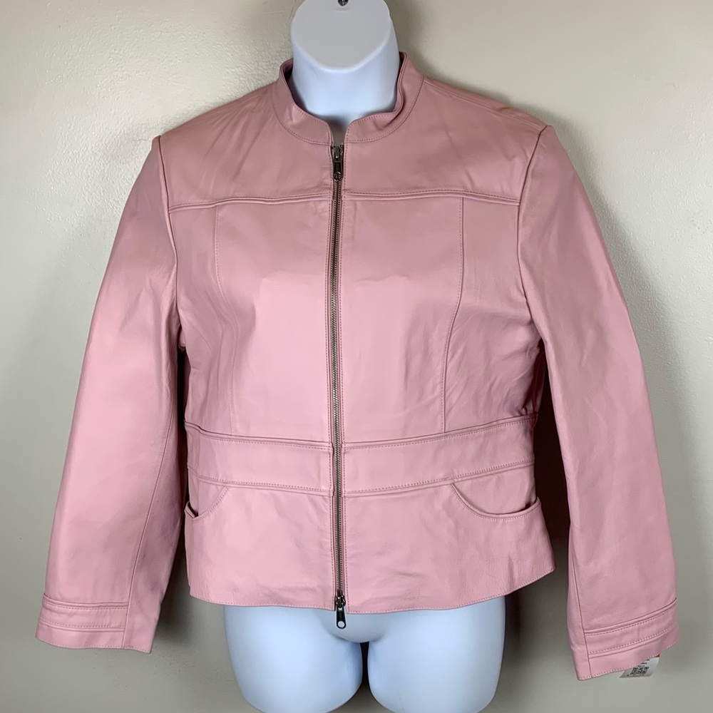 Bernardo Pink Leather Jacket